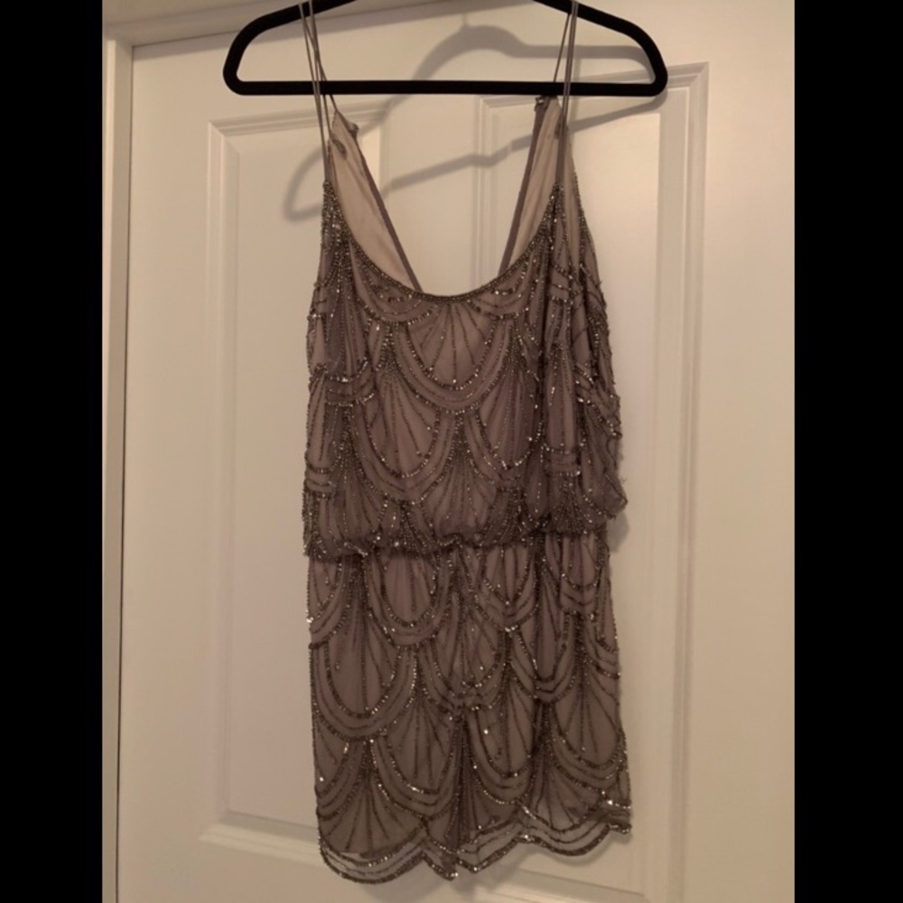 Beaded Flapper Style Grey Romper